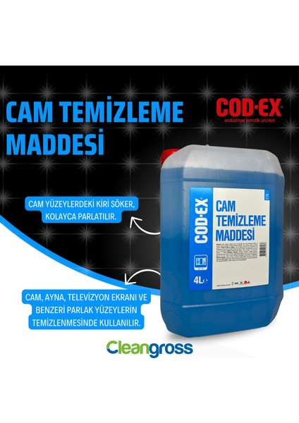 Cam Temizleme Maddesi 4 L x 4 Adet