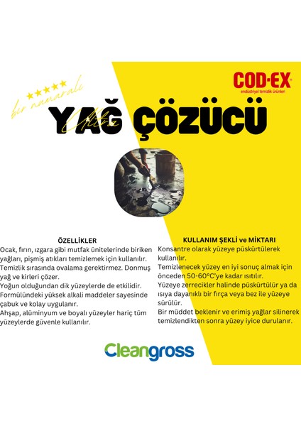Yağ Çözücü 4 L x 2 Adet
