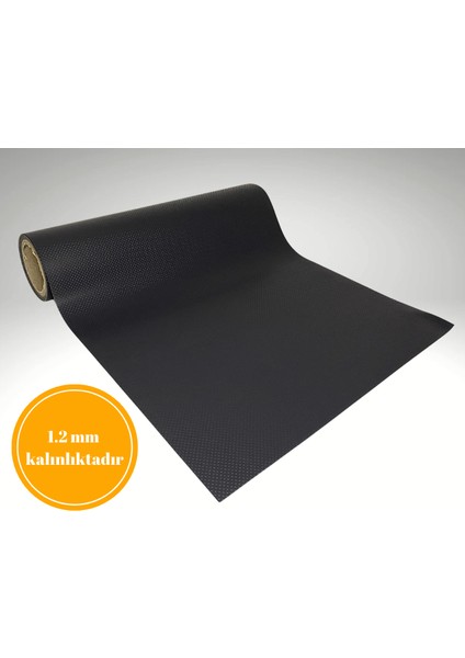 48 cm x 1 Metre Antrasit Kabartma Nokta Desenli Çekmece İçi Kaydırmaz Halı , çekmece halısı