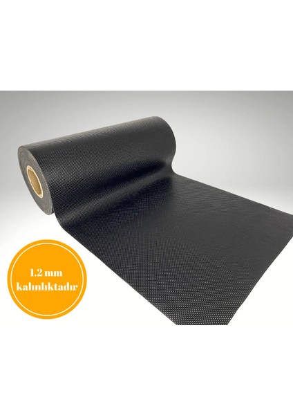 48 cm x 1 metre Siyah Kabartma Nokta Desenli Çekmece İçi Kaydırmaz Halı , çekmece halısı