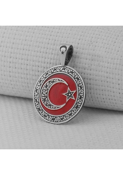 Gravür Işlemeli 925 Ayar Gümüş Büyük Boy Ay Yıldız Kolye Ucu fiyatları