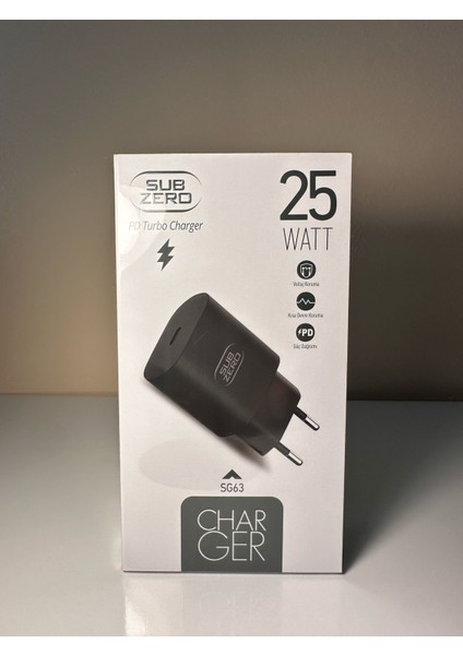 25W Pd (Turbo) Type-C Girişli Ev Şarj Başlığı