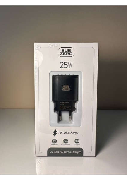 25W Pd (Turbo) Type-C Girişli Ev Şarj Başlığı