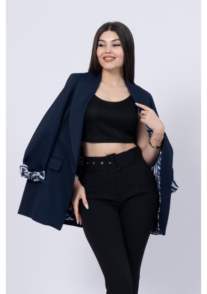 Leopar Desen Astarlı Oversize Trend Ceket 8609 fiyatları