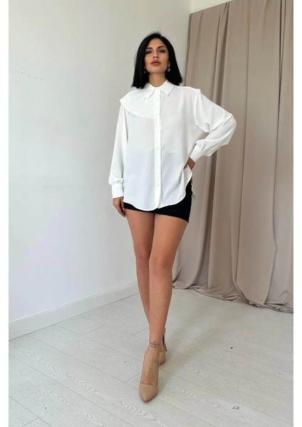 Beyaz Pilise Detaylı Jesica Gömlek fiyatları
