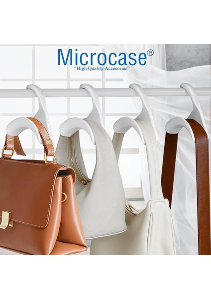 Sert Abs Plastik Portatif Mini Dolap Içi Çanta Askısı 2 Adet - AL5016 modelleri
