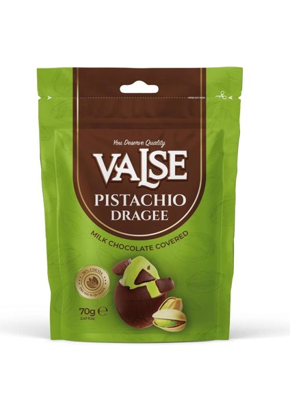 Sütlü Çikolata Kaplı Antep Fıstığı Draje 70 gr