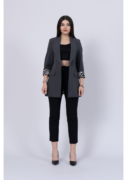 Leopar Desen Astarlı Oversize Trend Ceket 8609 fırsatları