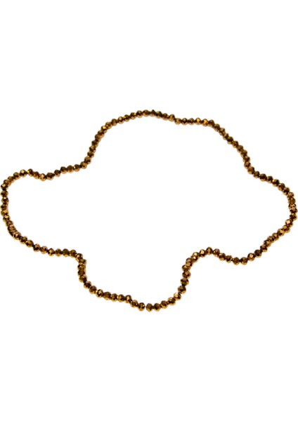 4 mm Kaplama Kahve Basık Kristal Cam Boncuk 1 Dizi - (110 Adet)