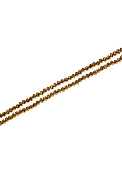 4 mm Kaplama Kahve Basık Kristal Cam Boncuk 1 Dizi - (110 Adet) fiyatları