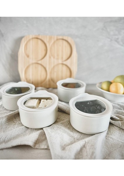 Fika One 4'lü Yuvarlak Kahvaltı Seti Buz Beyazı