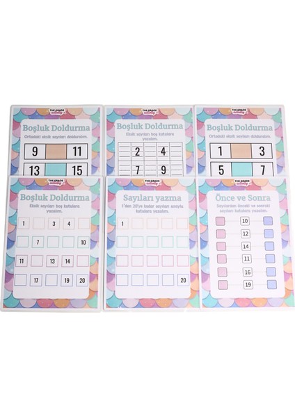 The Grade 2-6 Yaş Yaz-Sil Sayılar.yazmayı Öğreniyorum.rakam Yazma Etkinlikleri.eğitici Set.13 Sayfa-A4 Boyutu. fırsatları