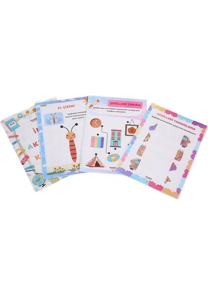 The Grade 2-6 Yaş Yaz-Sil.ilk Aktivite Seti.eğitici Set.eğitici Set..aktivite Set.12 Sayfa-A4 Boyut