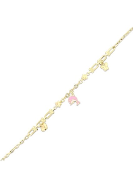 Yunus Figürlü Altın Çocuk Bileklik - 14K fiyatları