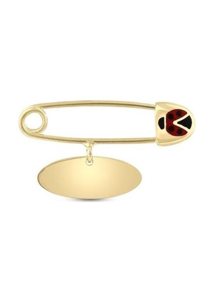 Plakalı Altın Bebek Iğne - 14K - 1.65GR