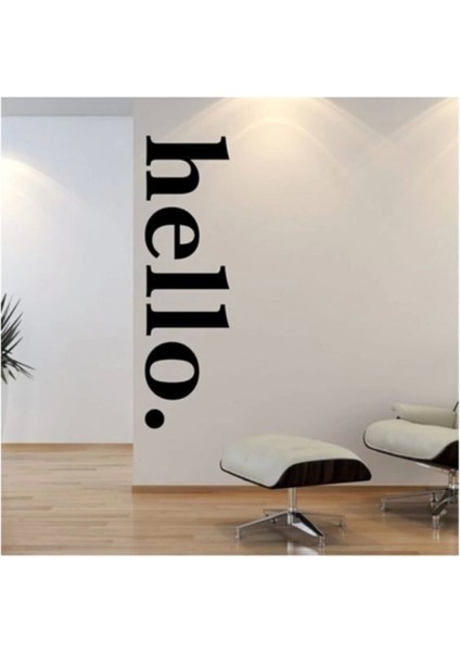 Hello Yazılı Dekoratif Duvar Süsü Sticker