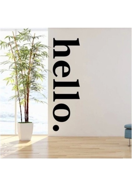 Hello Yazılı Dekoratif Duvar Süsü Sticker