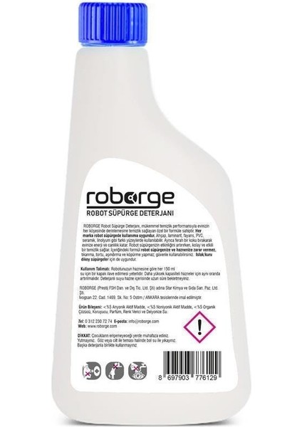 Robot Süpürge Deterjanı 500 ml - Beyaz Sabun
