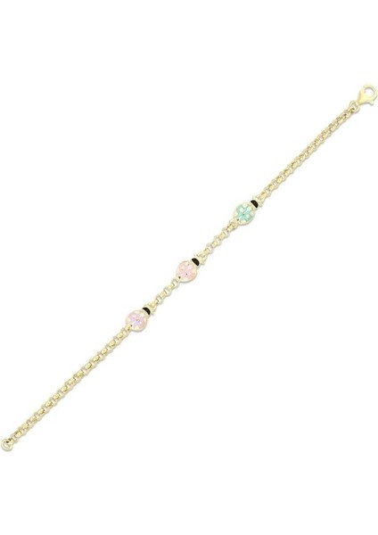 Uğur Böceği Altın Çocuk Bileklik - 14K - 3.10GR