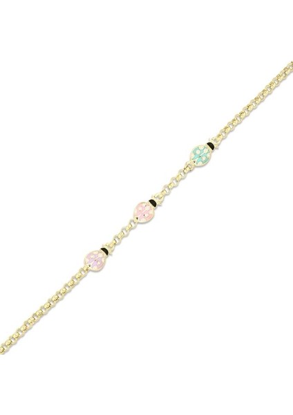 Uğur Böceği Altın Çocuk Bileklik - 14K - 3.10GR