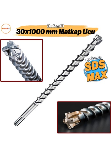 Gfb Sds Max Matkap Ucu Beton Duvar Tuğla Açma 30X1000 mm