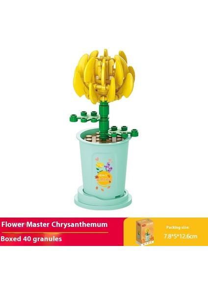 Küçük Parçacıklar Yapı Taşları Buket Puzzle Montaj Oyuncakları Hediyeler (Yurt Dışından)