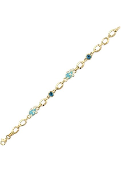 Nazarlıklı Altın Çocuk Bileklik - 14K - 3.60GR
