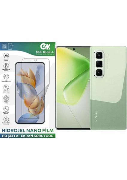 Infinix Hot 50 Pro Plus ile Uyumlu Hidrojel Ekran Koruyucu Film Hd-Şeffaf(Tempered Cam Değildir!)