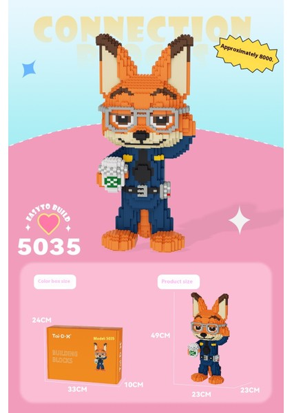 Mikro-Parçacık Eğitici Birleştirilmiş Bloklar Çizgi Film Blokları Süs Oyuncakları (Yurt Dışından)