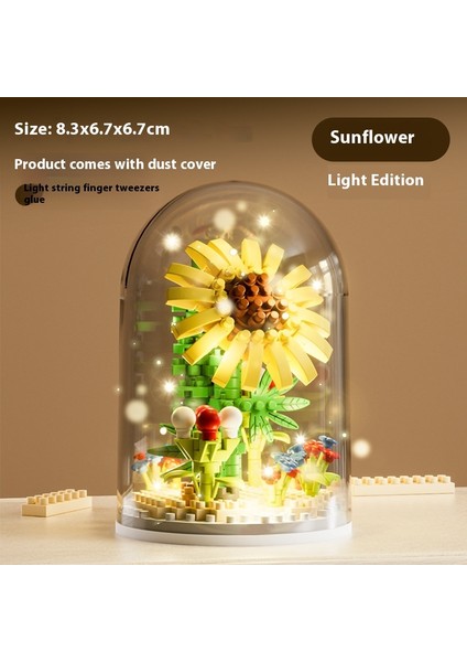 Artikül Yapı Taşları Çiçek Oyuncakları Puzzle Yapboz Yapı Taşları Buket Hediye (Yurt Dışından)