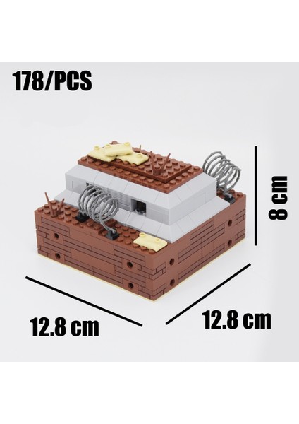 Mikro Parçacıklı Yapı Taşları Askeri Seri Savaş Alanı Modüler Sahne Süsleri (Yurt Dışından)