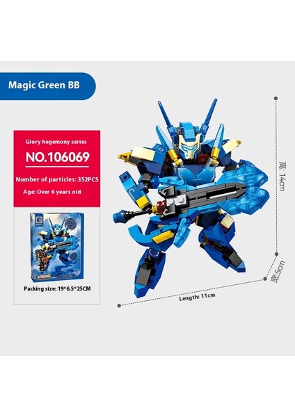 Yeni Mecha Blok Puzzle Montaj Yapı Taşı Oyuncaklar Süsler (Yurt Dışından)