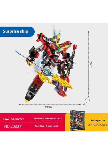 Yeni Mecha Blok Puzzle Montaj Yapı Taşı Oyuncaklar Süsler (Yurt Dışından)