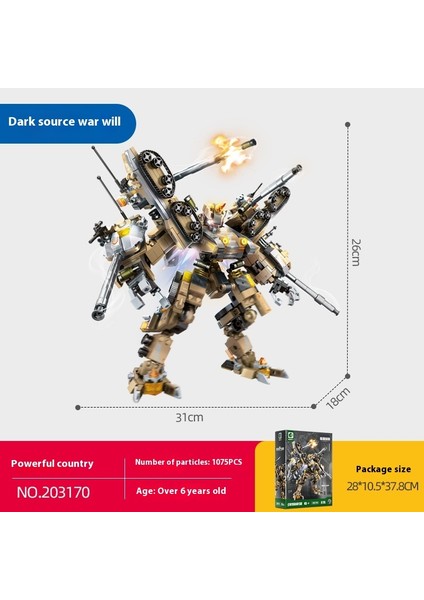 Yeni Mecha Blok Puzzle Montaj Yapı Taşı Oyuncaklar Süsler (Yurt Dışından)