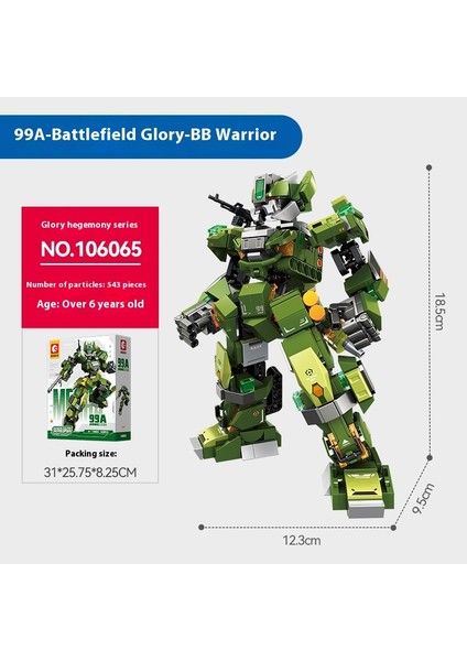 Yeni Mecha Blok Puzzle Montaj Yapı Taşı Oyuncaklar Süsler (Yurt Dışından)