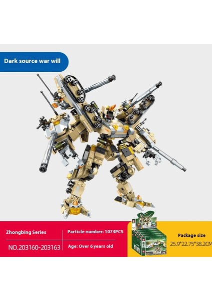 Yeni Mecha Blok Puzzle Montaj Yapı Taşı Oyuncaklar Süsler (Yurt Dışından)