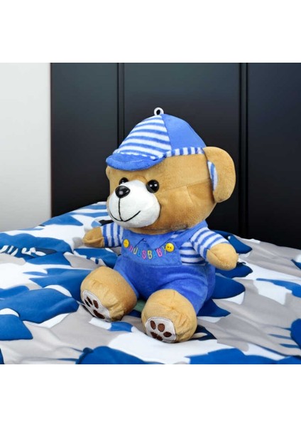 Hugs Baby Mavi Elbiseli Peluş Ayıcık 38CM