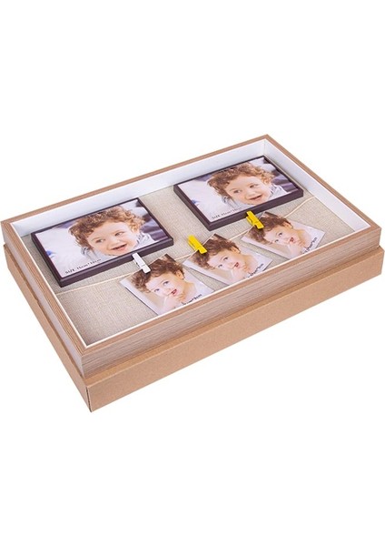 Ahşap Ipli Mandallı Fotoğraf Çerçeve - 27X42CM