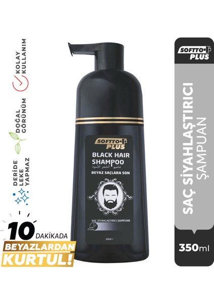 Soffto Plus Softto Plus Black Hair Saç Siyahlatıcı Şampuan Pompalı 350 Ml