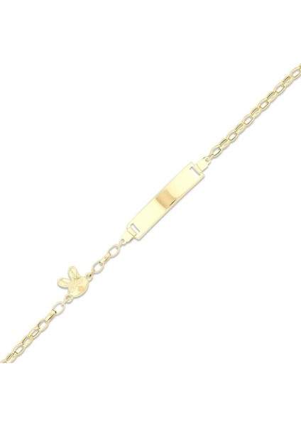 Tavşan Figürlü Altın Çocuk Künye - 14K fiyatları