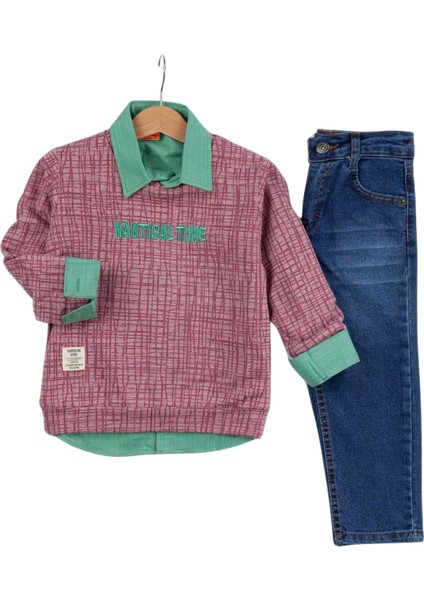 Nautıcal Tıme Nakışlı 3'lü Erkek Takım