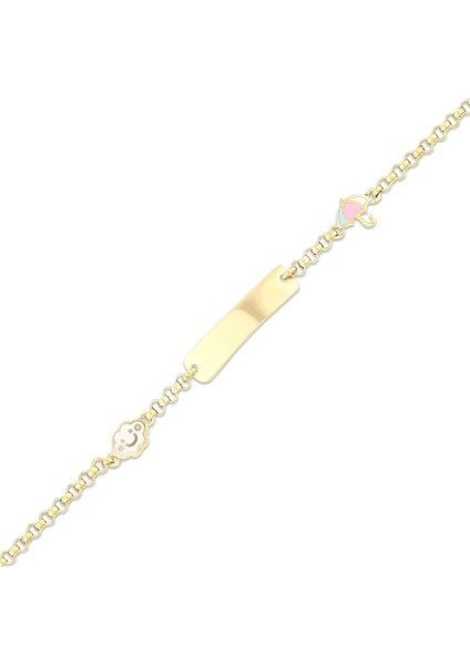 Bulut Figürlü Altın Çocuk Künye - 14K - 2.62GR fiyatları