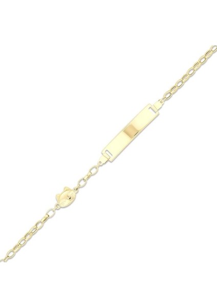 Kedi Figürlü Çocuk Altın Künye - 14K - 1.74GR fiyatları