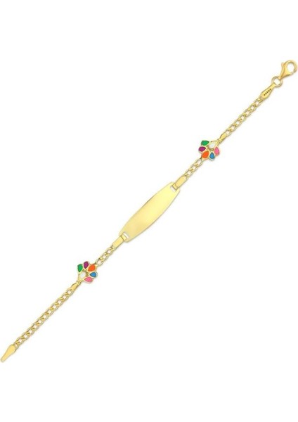 Balon Figürlü Altın Çocuk Künye - 14K