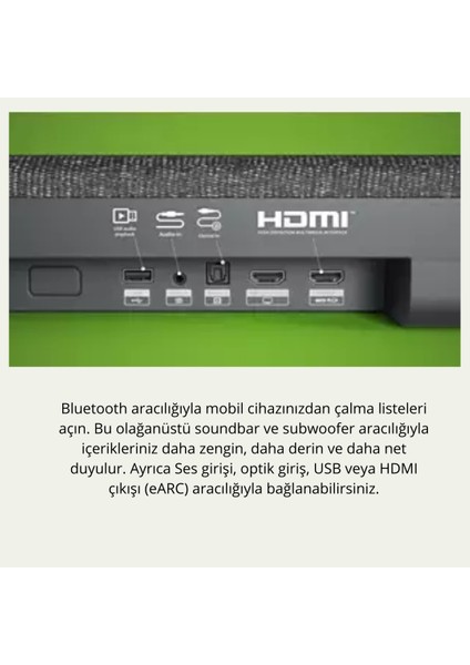 Phılıps 5.1.2 Dolby Atmos Sinematik Ses Si Kablosuz Subwoofer'lı Soundbar indirimleri