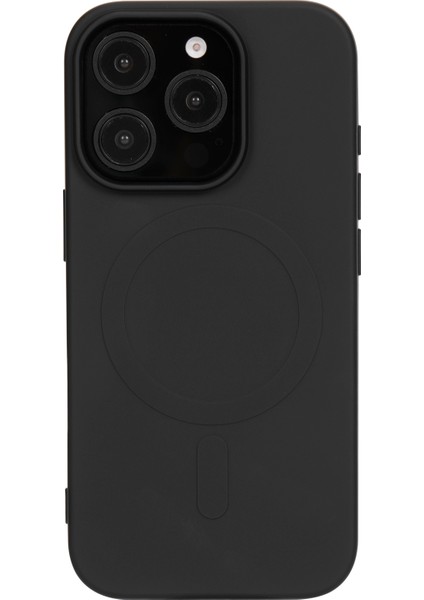 Gm Blackcase - Apple iPhone 15 Pro Max - MagSafe Özellikli Geri Dönüşüm Siyah Kılıf