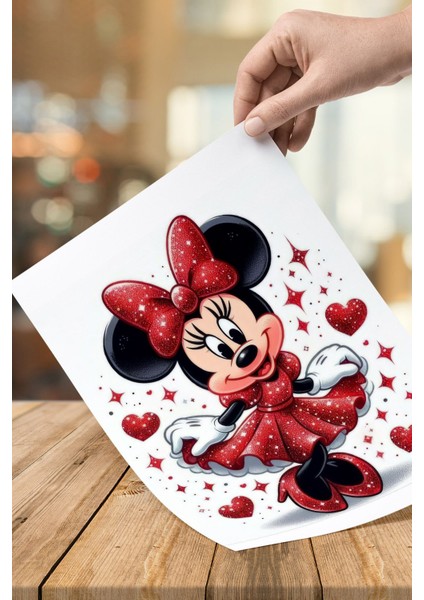 Minnie Mouse Eğlenceli Sevimli A4 Yenilebilir Süsü Pasta Kurabiye Şeker Hamuru Kağıt Baskısı