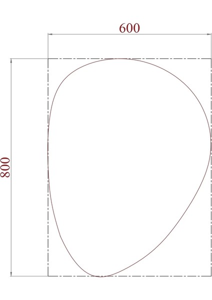 Asimetrik Ayna/anka Model Ayna/ 60CM x 80CM fiyatları