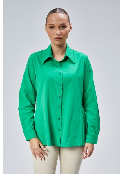 Basic Yandan Piliseli Kadın Gömlek modelleri
