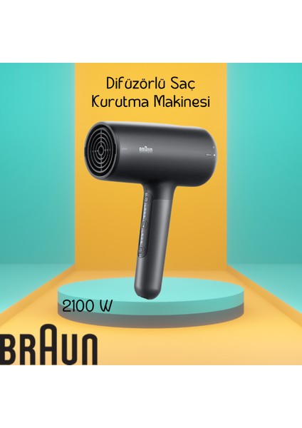 Difüzörlü Başlığı Kurutma Başlığı Saç Kurutma Makinesi Güçkü Htdc Motor 2100 W Güç Çıkarılabilir Hava Filtresi